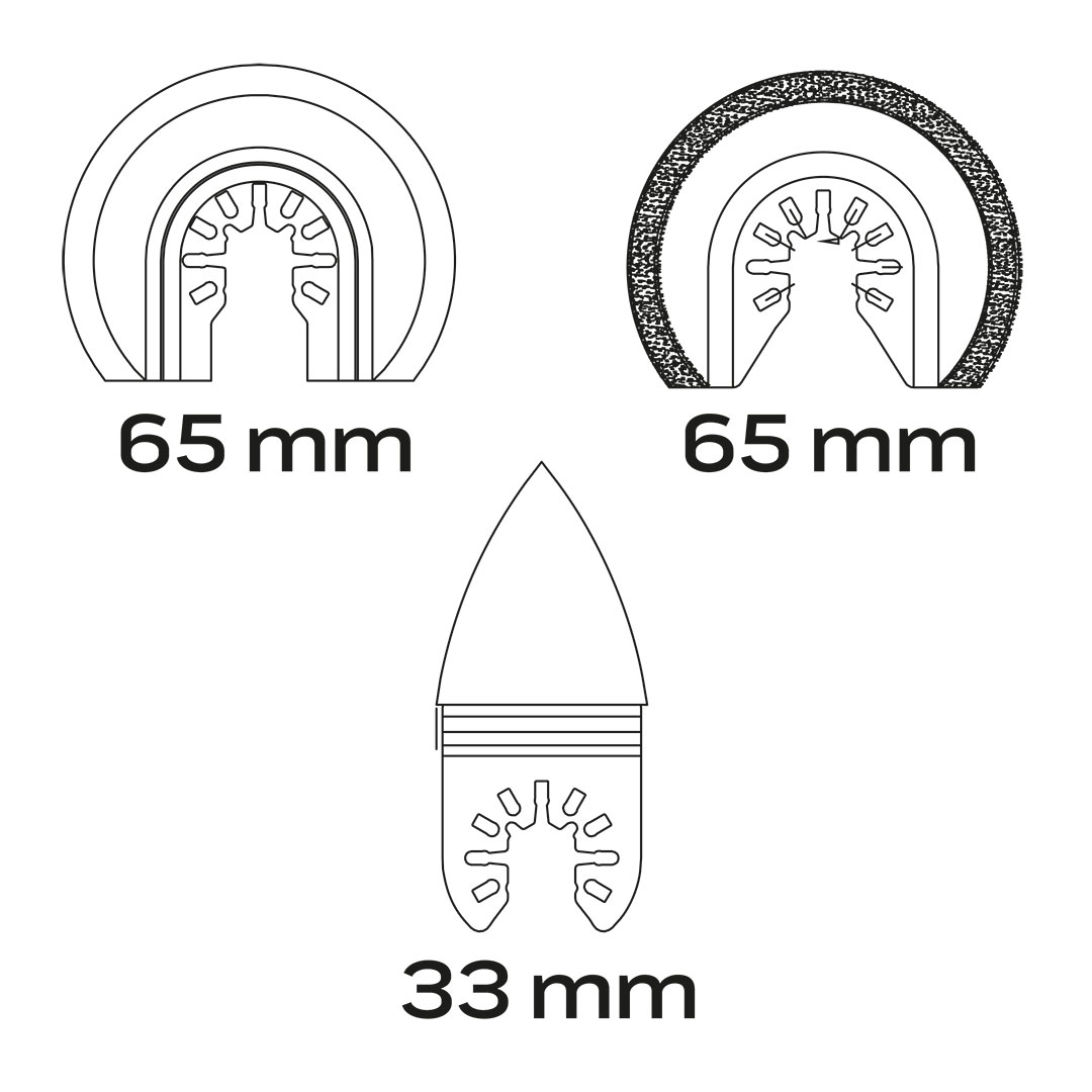 Zestaw brzeszczotów NEO TOOLS do ceramiki, 3 szt.