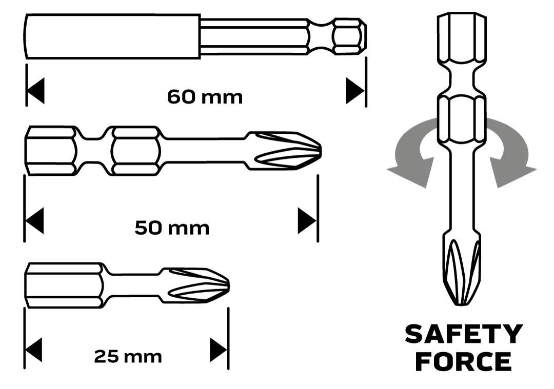 Bity 1/4" NEO TOOLS zestaw 23 szt.