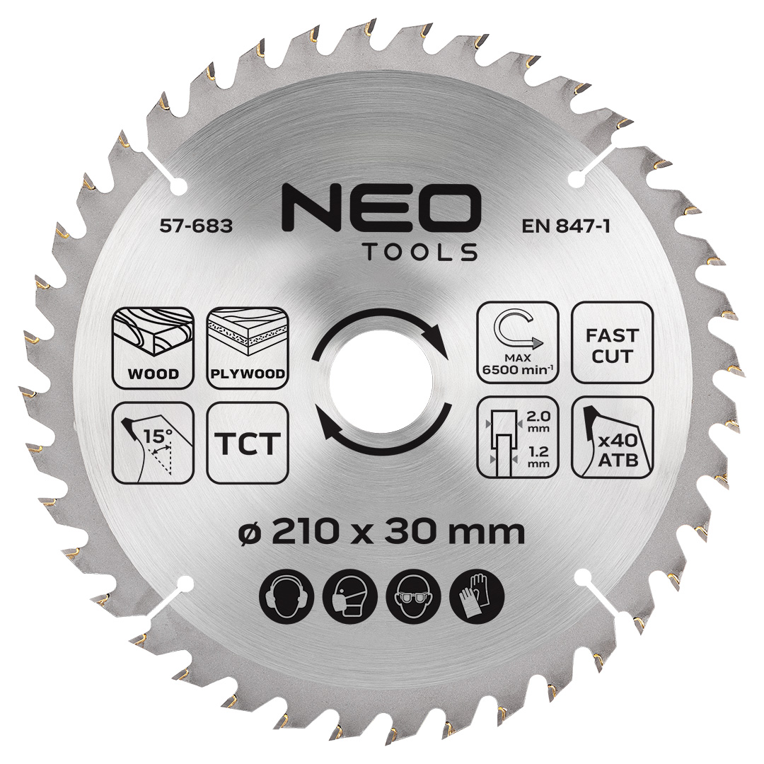 Tarcza do pilarki NEO TOOLS widiowa 210 x 30 mm 40 zębów