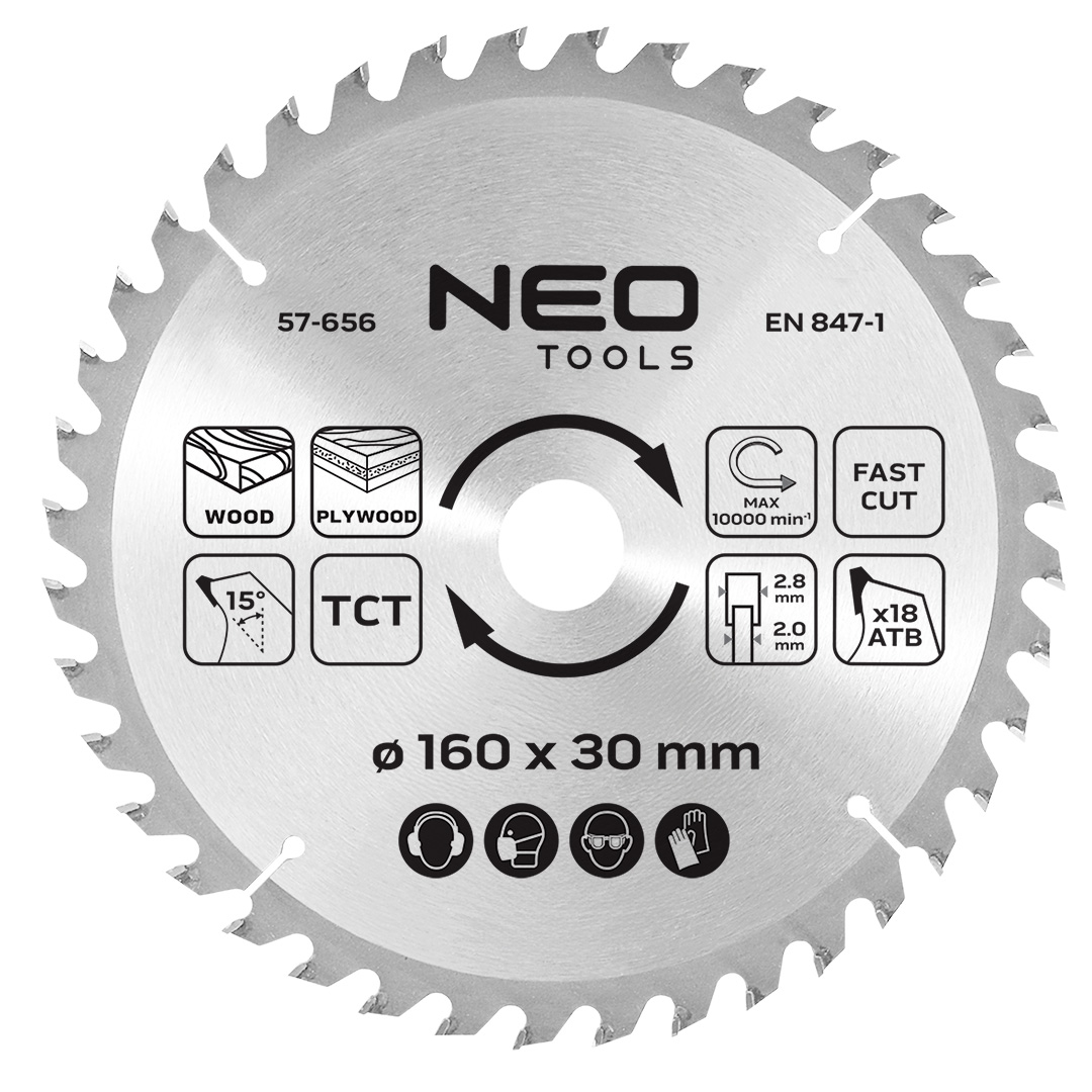 Tarcza do pilarki NEO TOOLS widiowa 160 x 30 mm 18 zębów