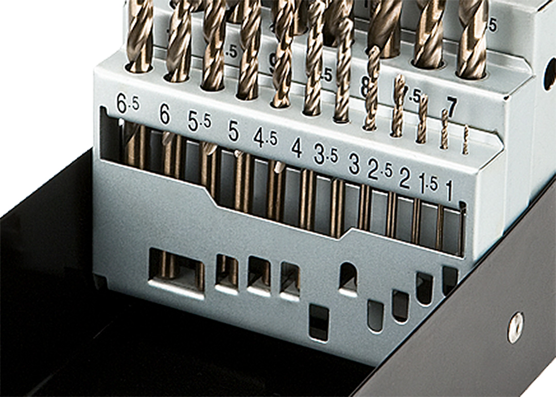 Wiertła do metalu HSS-Co NEO TOOLS  1.0-13.0 mm zestaw 25 szt.