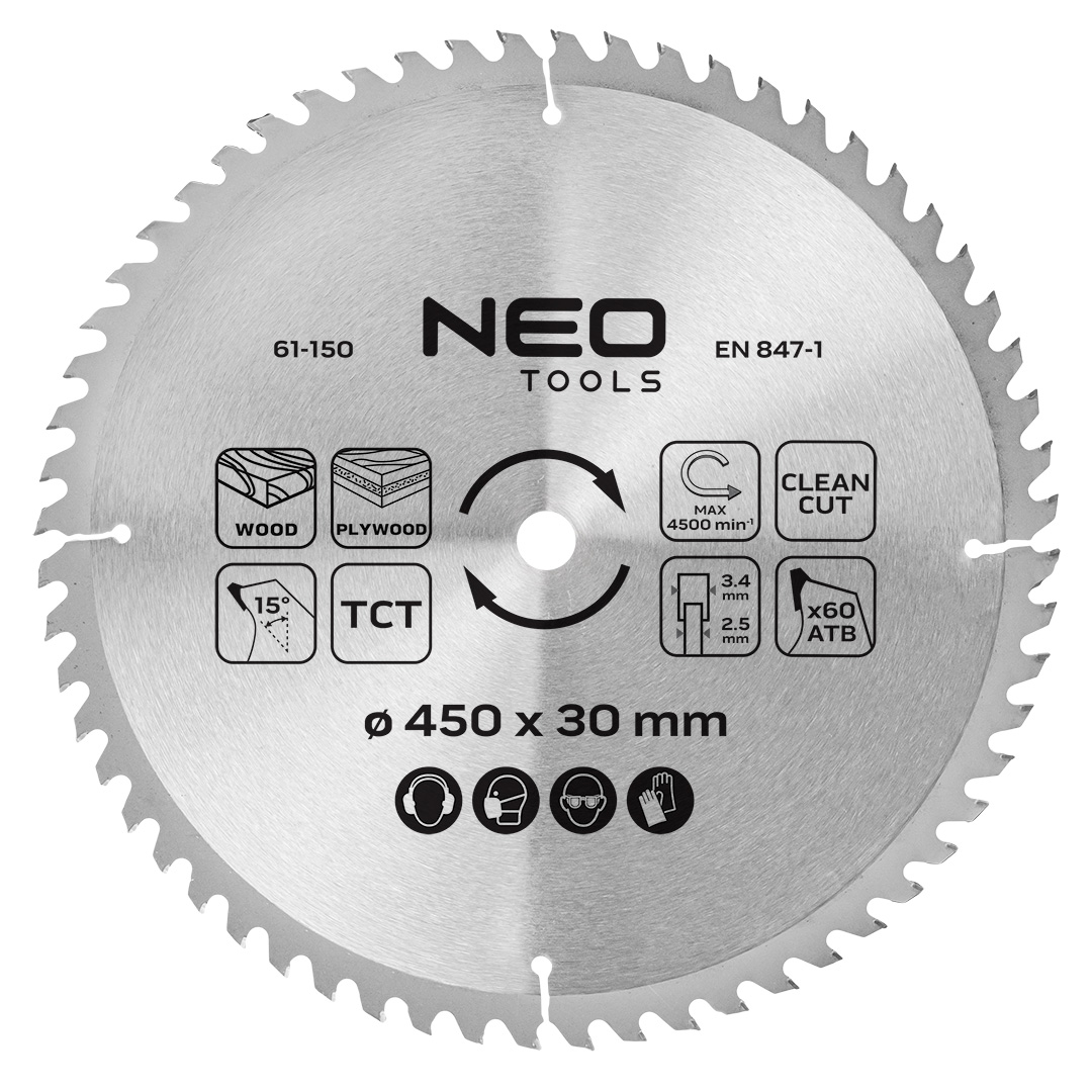 Tarcza do pilarki NEO TOOLS widiowa 450 x 30 mm 60 zębów