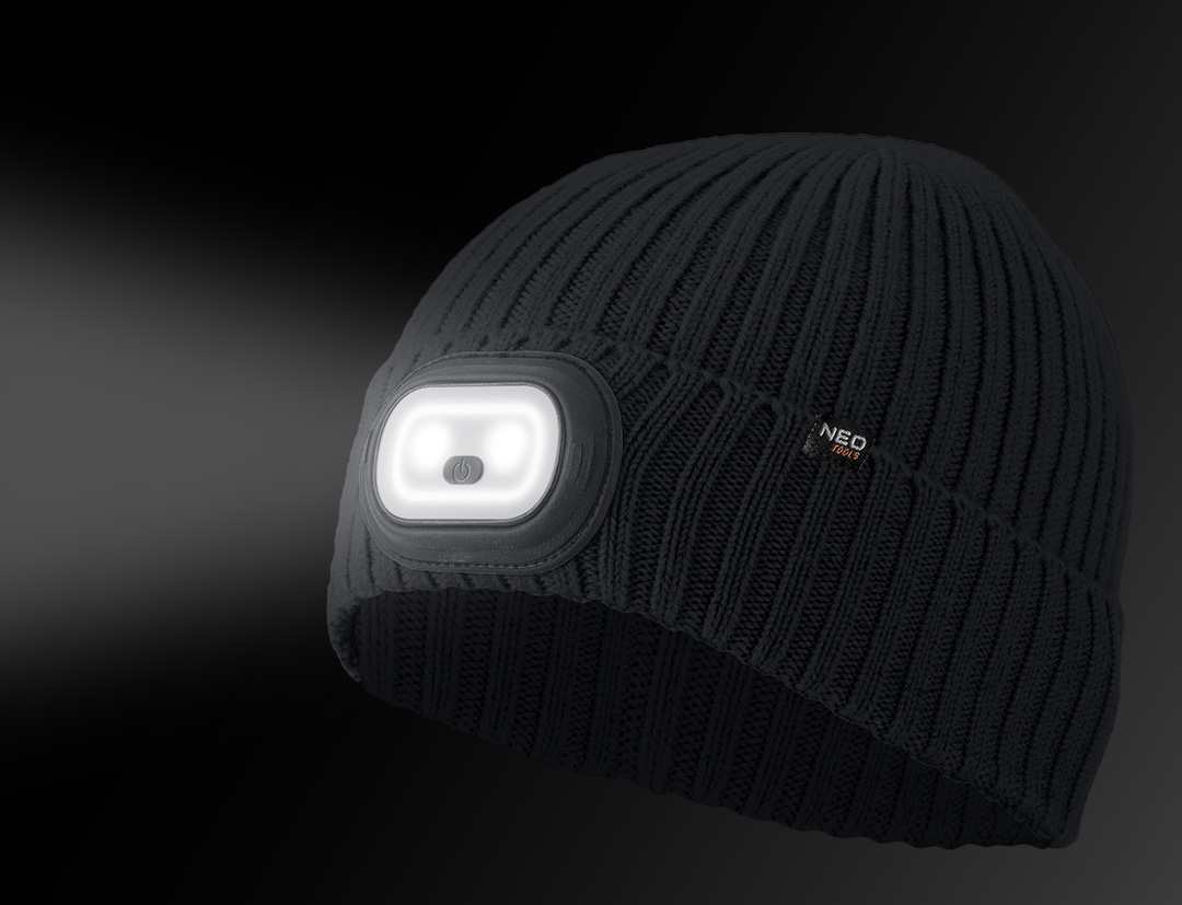 Czapka z latarką NEO TOOLS LED RGB, grafitowa