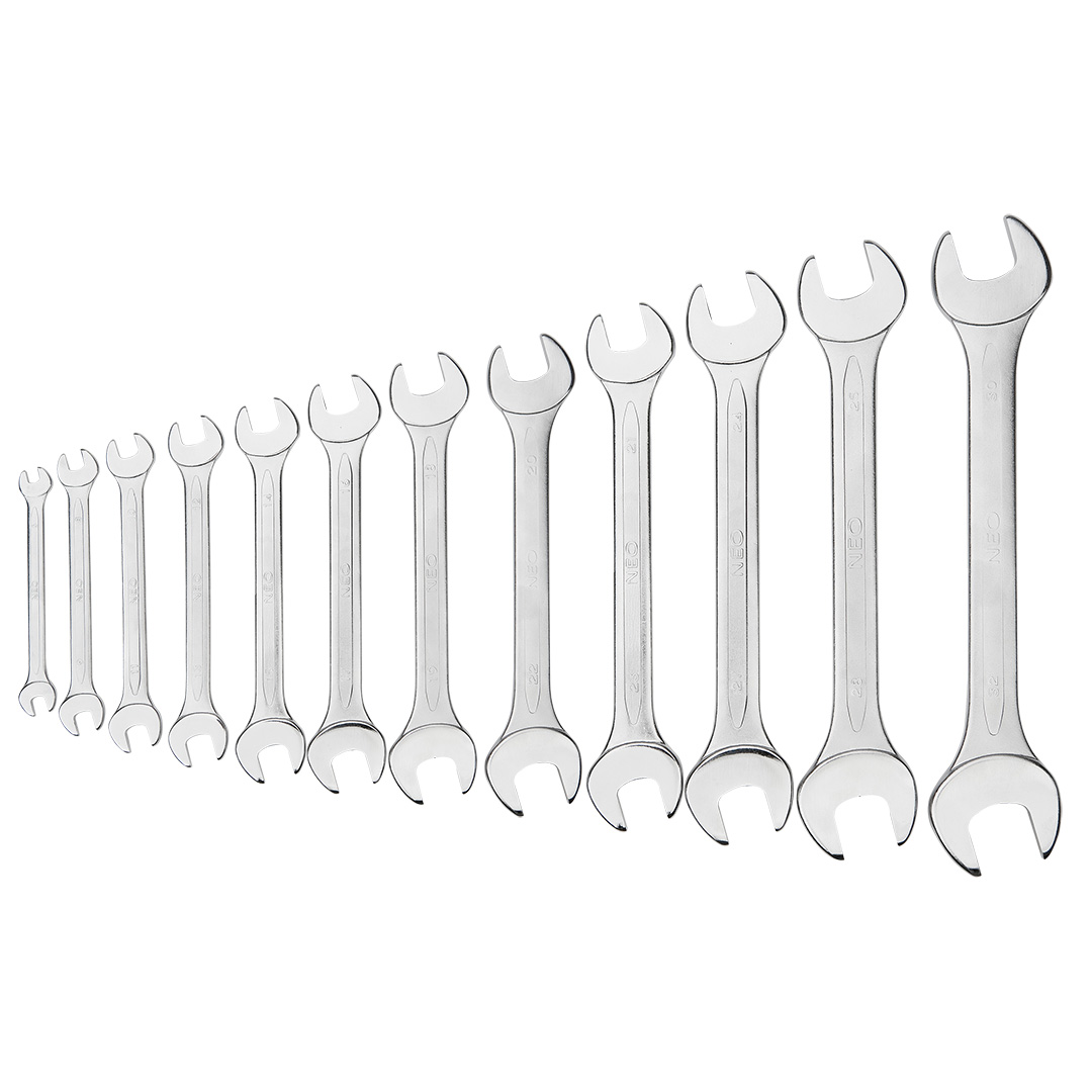 Klucze płaskie dwustronne NEO TOOLS 6-32 mm zestaw 12 szt.