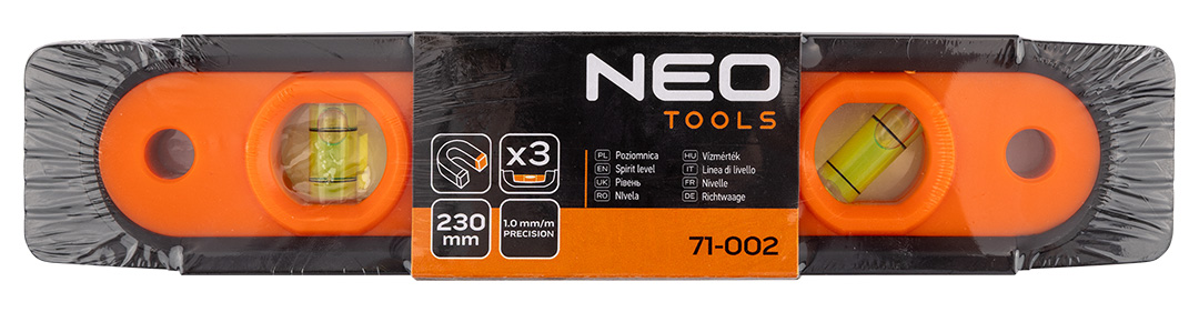 Poziomnica Torpedo 230 mm NEO TOOLS poziomica z magnesem