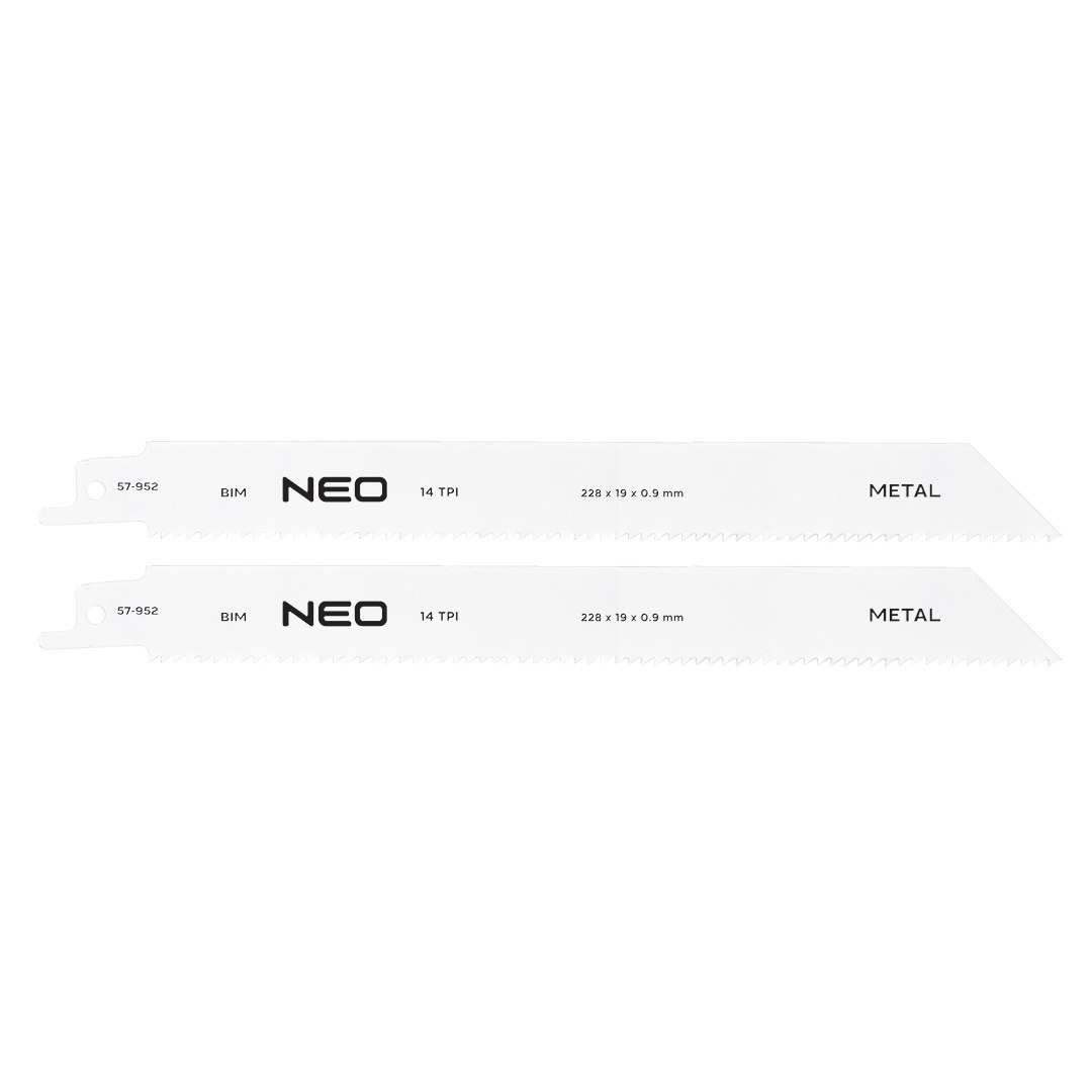Brzeszczoty do piły szablastej NEO TOOLS 228 x 19 x 0.9 mm 14TPI kpl. 2 szt.