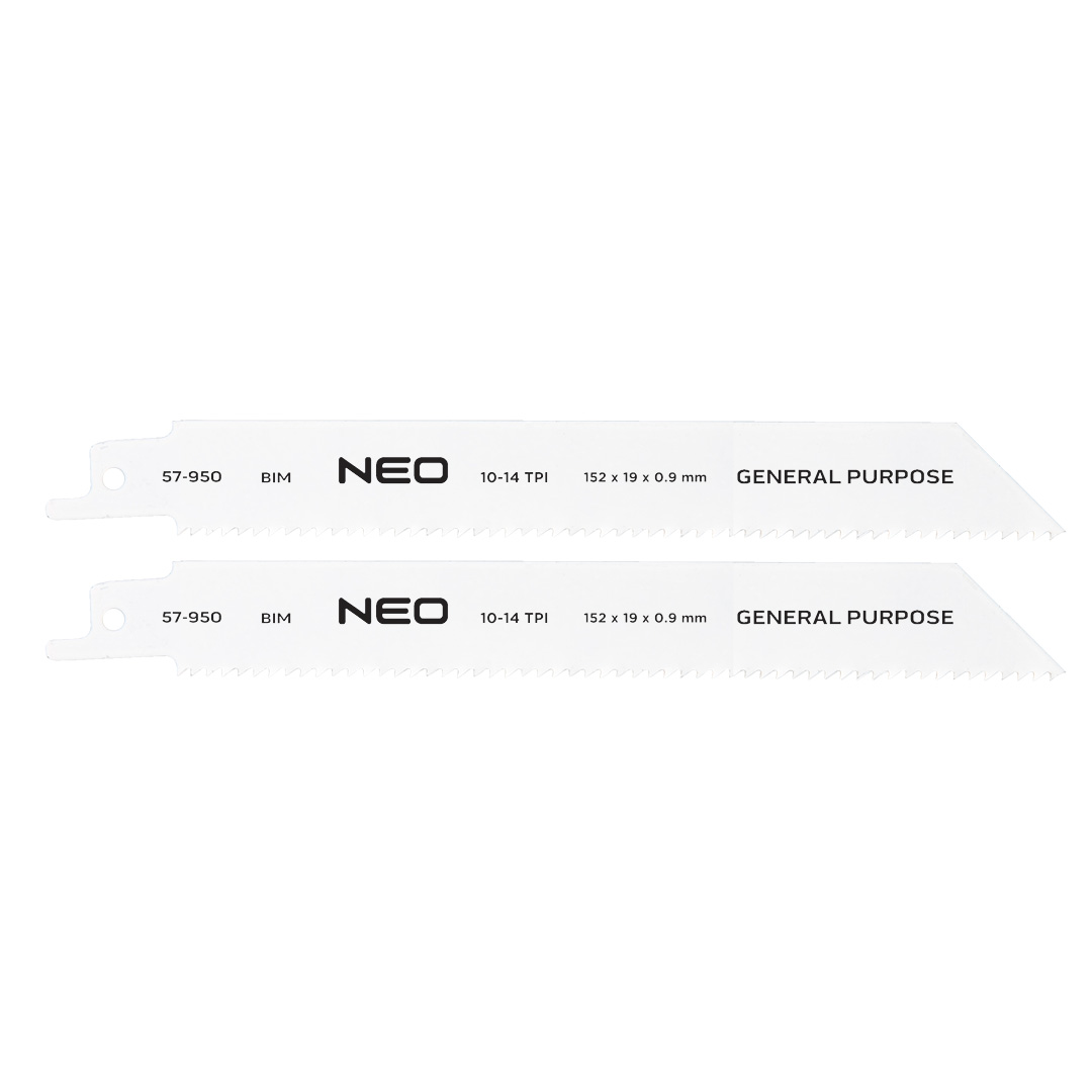 Brzeszczoty do piły szablastej NEO TOOLS 152 x 19 x 0.9 mm 10/14TPI kpl. 2 szt.