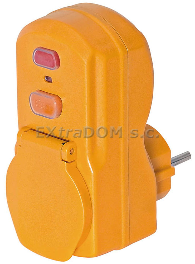 Brennenstuhl Adattatore Salvalavita IP54 BDI-A 30 Con Interruttore - 230V, 16A, 30mA, Per Uso Esterno