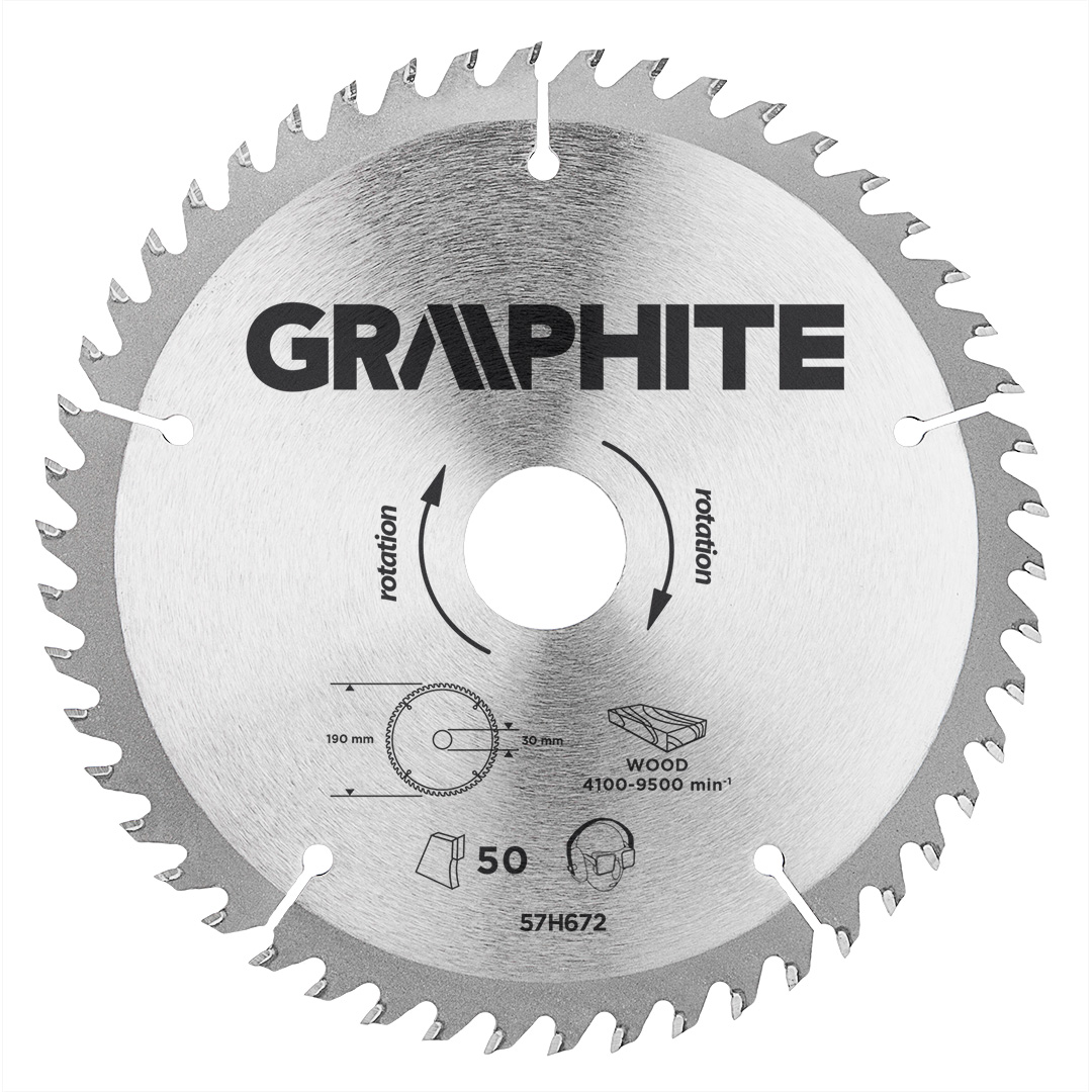 Tarcza do pilarki widiowa GRAPHITE 190 x 30 mm 50 zębów